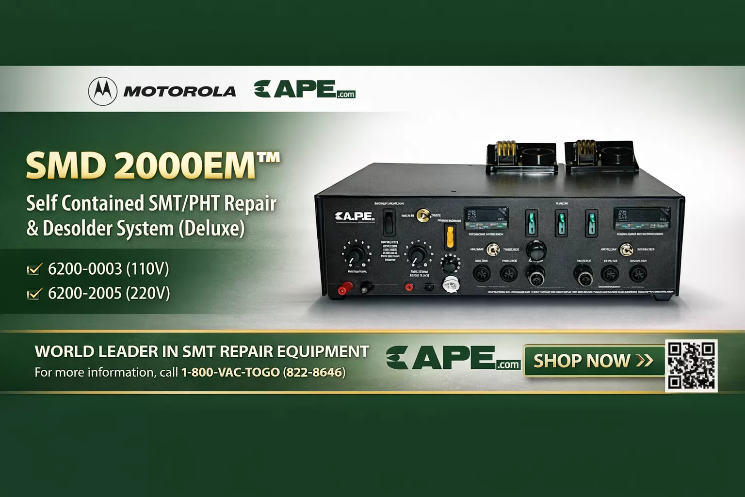 SMD 2000EM SMT PHT repair and desolder system